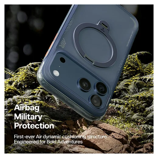 TORRAS Ostand Q3 Air Apple iPhone 17 Pro Hoesje MagSafe 360° Kickstand Blauw afbeelding 7
