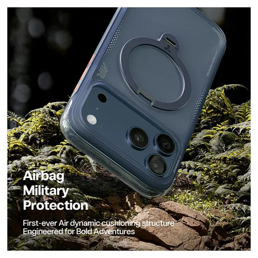 TORRAS Ostand Q3 Air iPhone 17 Pro Max Hoesje MagSafe 360° Kickstand Blauw afbeelding 7