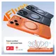 TORRAS Ostand Pro Apple iPhone 17 Pro Hoesje 360° MagSafe Stand Oranje afbeelding 6