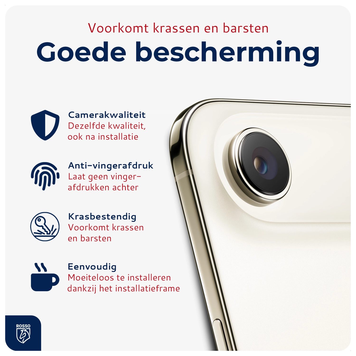 Rosso Apple iPhone Air Camera Frame Protector Goud afbeelding 2