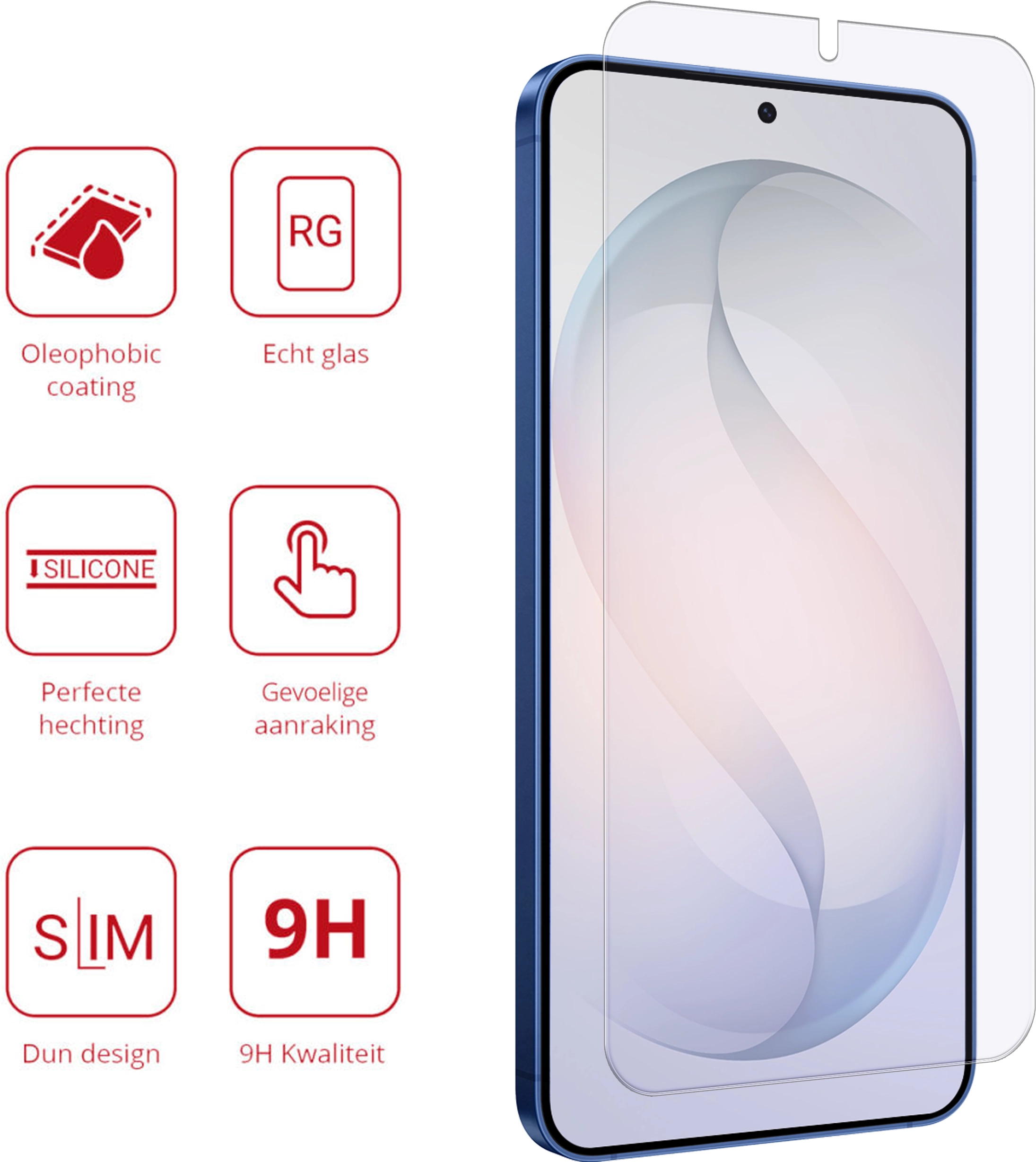 Rosso Samsung Galaxy S26 Plus 9H Tempered Glass Screen Protector afbeelding 2