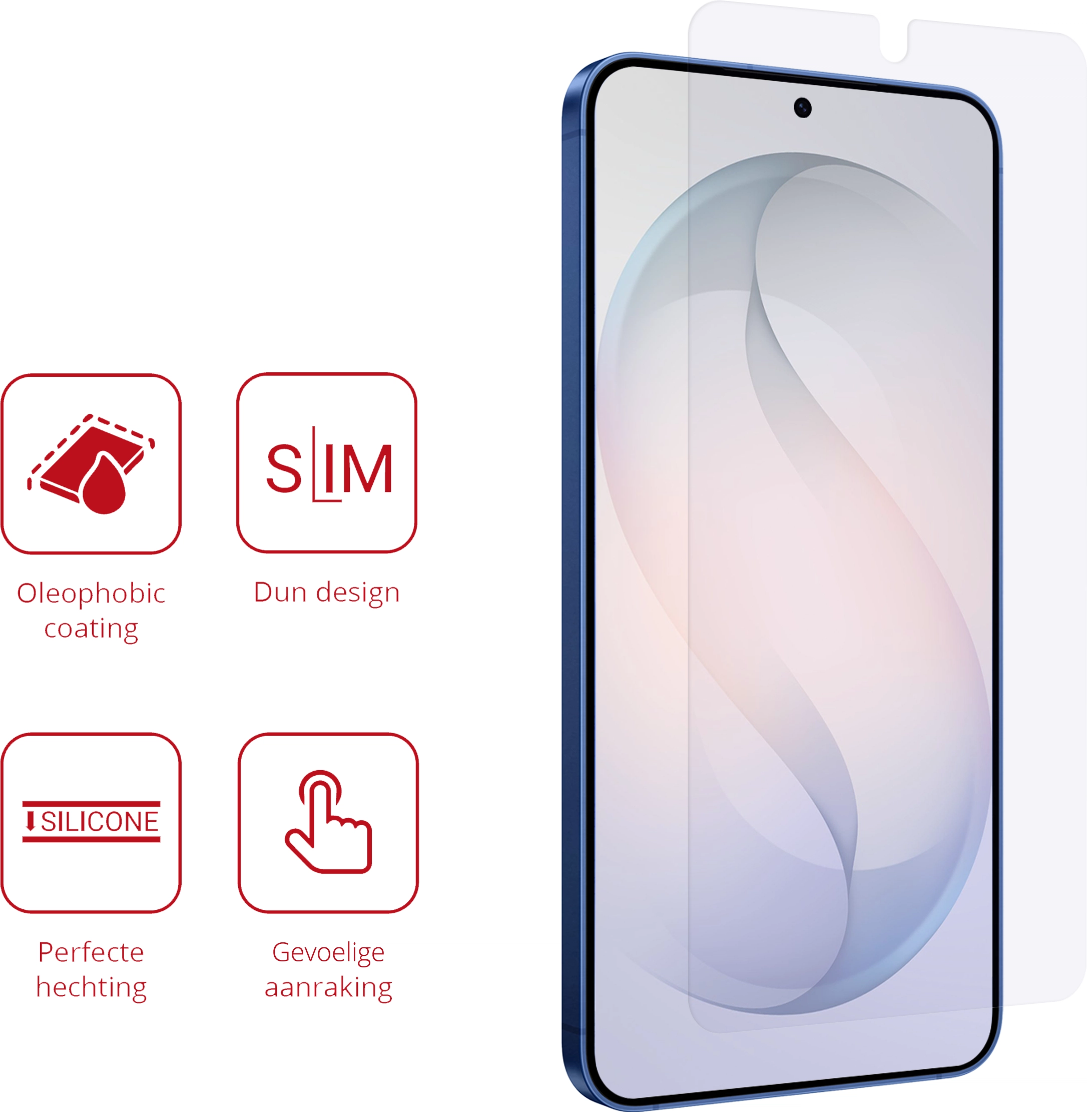 Rosso Samsung Galaxy S26 Plus Screen Protector Case Friendly Folie Duo Pack afbeelding 2