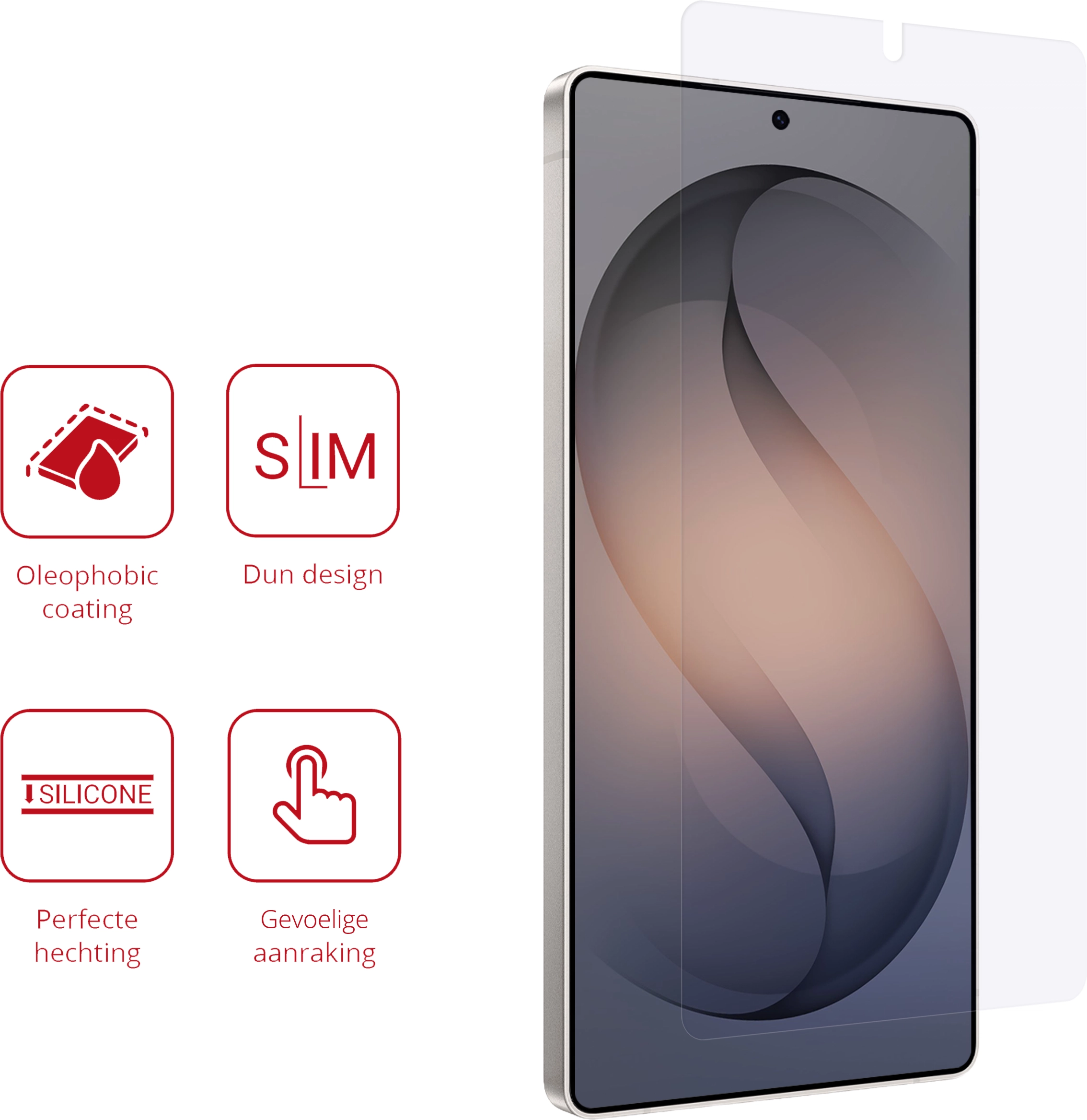 Rosso Samsung Galaxy S26 Ultra Screen Protector Case Friendly Folie Duo Pack afbeelding 2