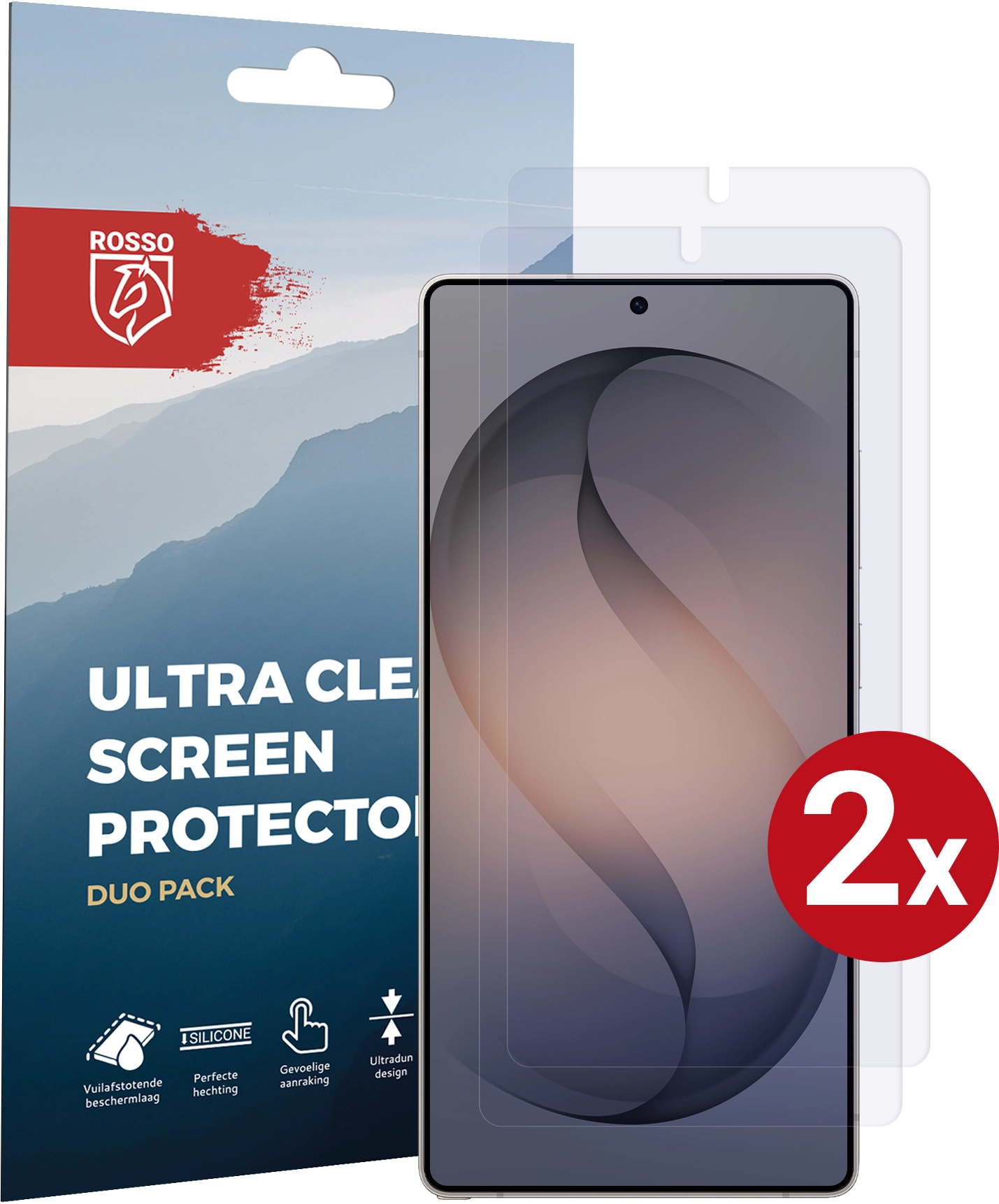 Rosso Samsung Galaxy S26 Ultra Screen Protector Case Friendly Folie Duo Pack afbeelding 1