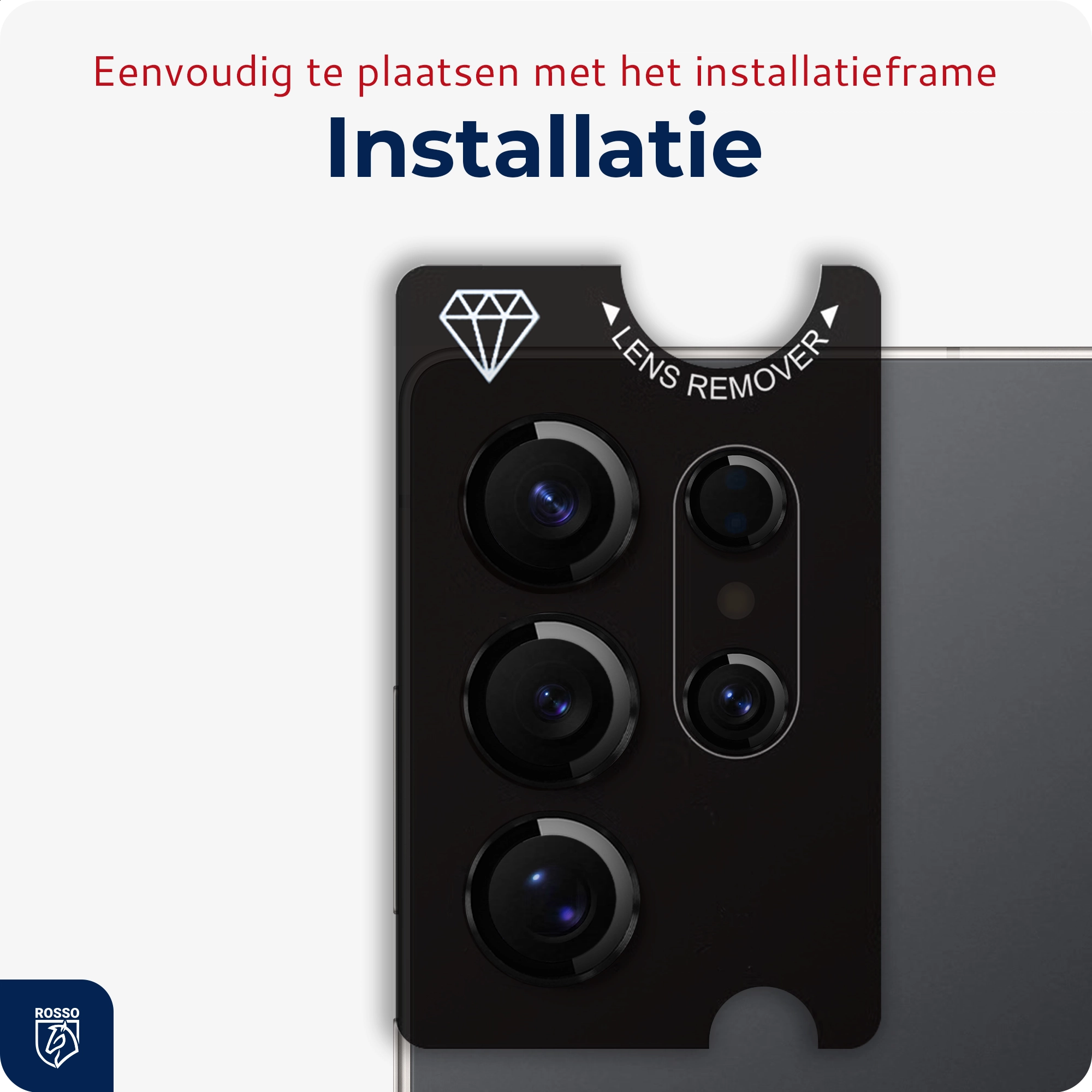 Rosso Samsung Galaxy S26 Ultra Camera Frame Protector Zwart afbeelding 5