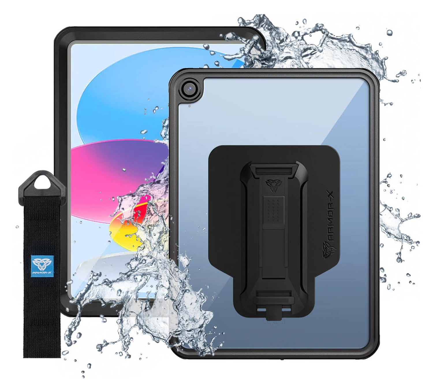 Armor X MX-Series Waterdicht hoesje Apple iPad 11 (2025) Zwart afbeelding 1
