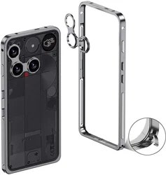 Nothing Phone (3) Hoesje Metalen Frame met Camera Protector Grijs afbeelding