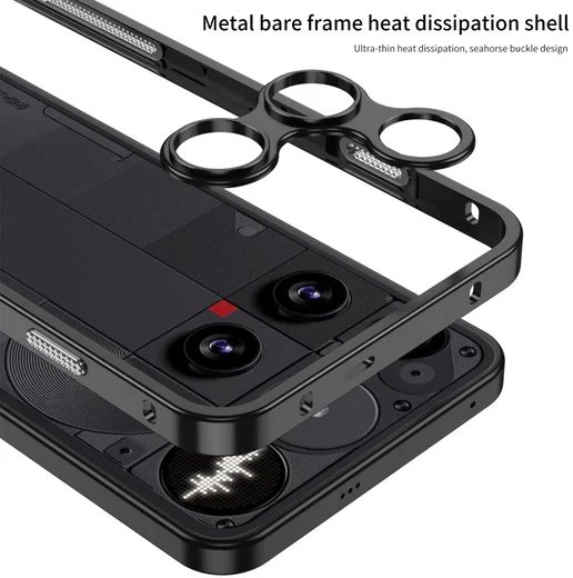 Nothing Phone (3) Hoesje Metalen Frame met Camera Protector Grijs afbeelding 6