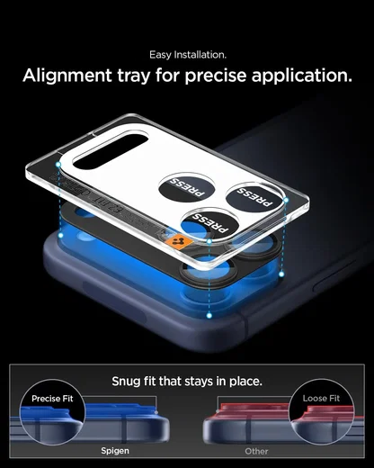 Spigen EZ Fit Optik Pro XL Apple iPhone 17 Pro Camera Protector Zwart afbeelding 4