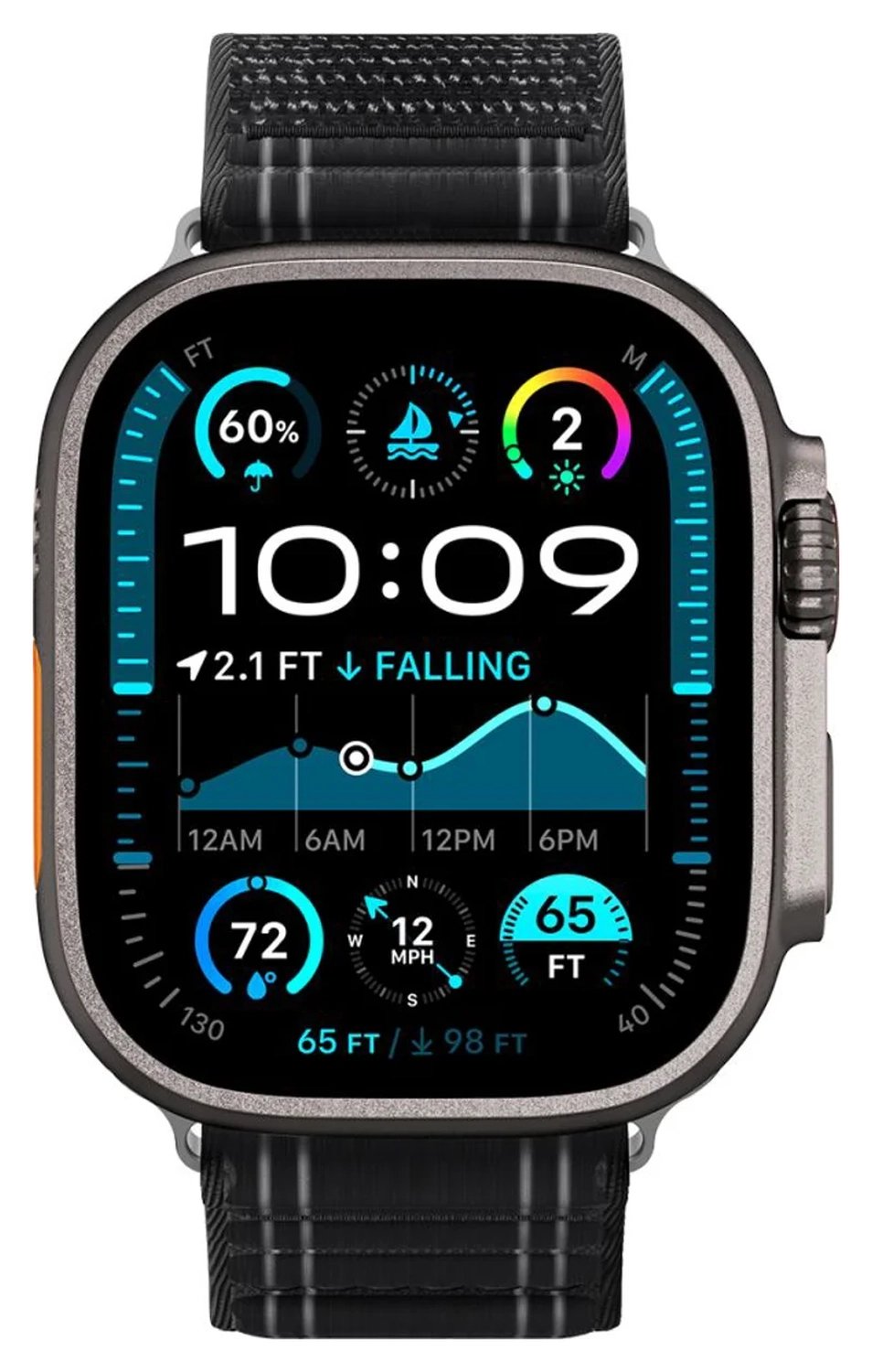 Spigen WBF0 - Apple Watch 1-11/SE/Ultra Bandje - 49/46/45/44/42MM - Zwart afbeelding 2