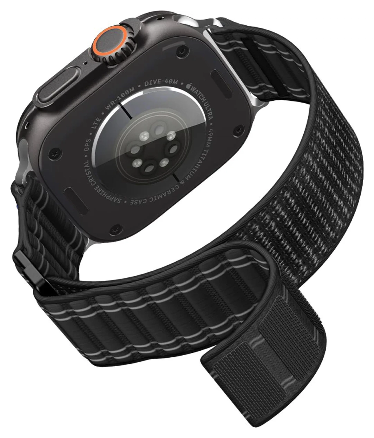 Spigen WBF0 - Apple Watch 1-11/SE/Ultra Bandje - 49/46/45/44/42MM - Zwart afbeelding 9