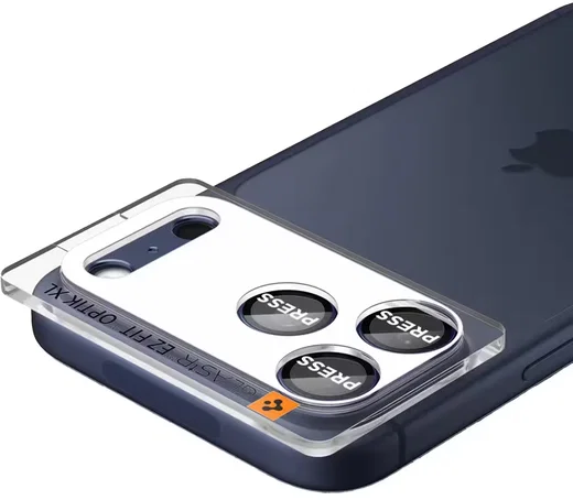 Spigen EZ Fit Optik Pro Apple iPhone 17 Pro Camera Lens Protector Blauw afbeelding 5