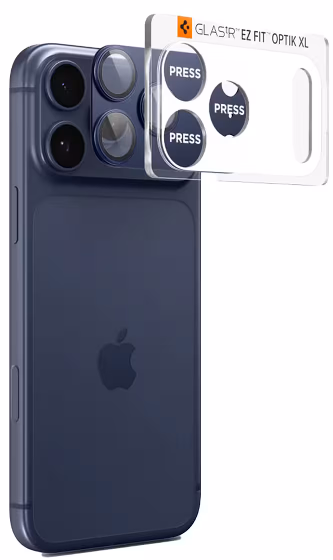 Spigen EZ Fit Optik Pro Apple iPhone 17 Pro Camera Lens Protector Blauw afbeelding 2