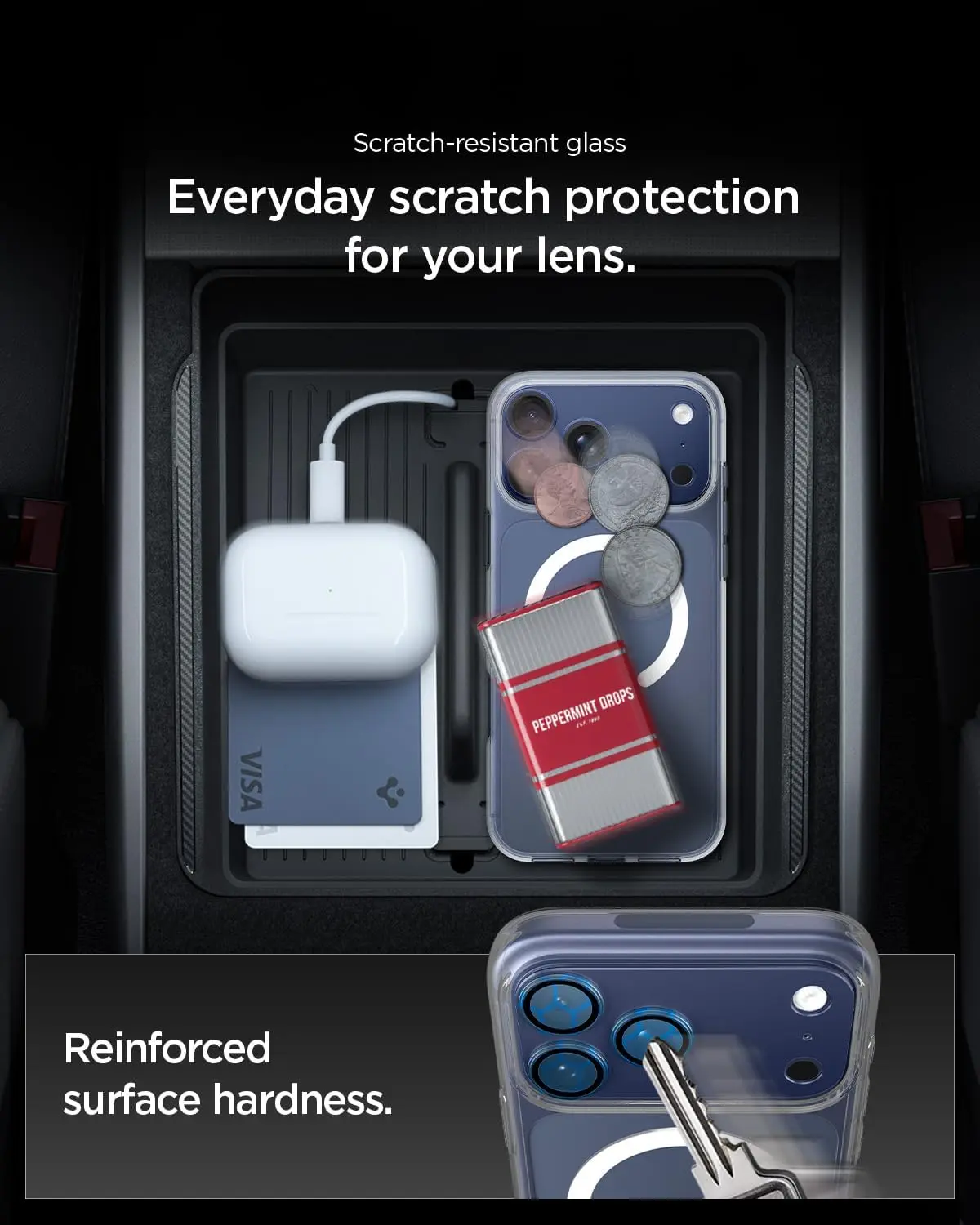 Spigen EZ Fit Optik Pro XL iPhone 17 Pro Max Camera Protector Blauw (1-Pack) afbeelding 6