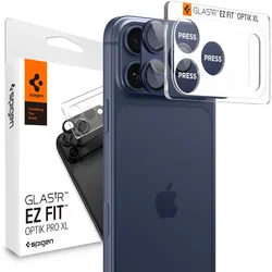 Spigen EZ Fit Optik Pro XL iPhone 17 Pro Max Camera Protector Blauw (1-Pack) afbeelding