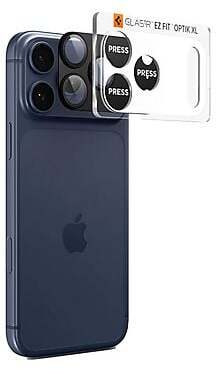 Spigen EZ Fit Optik Pro Apple iPhone 17 Pro Max Camera Lens Protector Zwart afbeelding 2