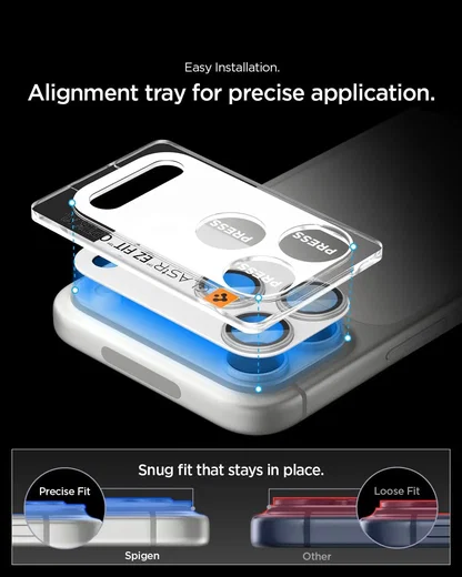 Spigen EZ Fit Optik Pro XL Apple iPhone 17 Pro Camera Protector Zilver afbeelding 4
