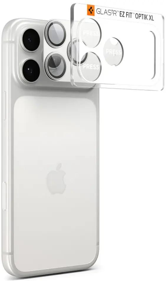 Spigen EZ Fit Optik Pro XL Apple iPhone 17 Pro Camera Protector Zilver afbeelding 2