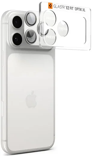 Spigen EZ Fit Optik Pro XL Apple iPhone 17 Pro Camera Protector Zilver afbeelding 2