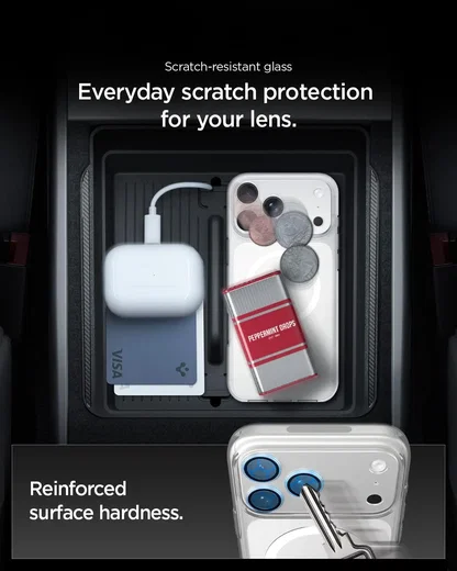 Spigen EZ Fit Optik Pro XL Apple iPhone 17 Pro Camera Protector Zilver afbeelding 6