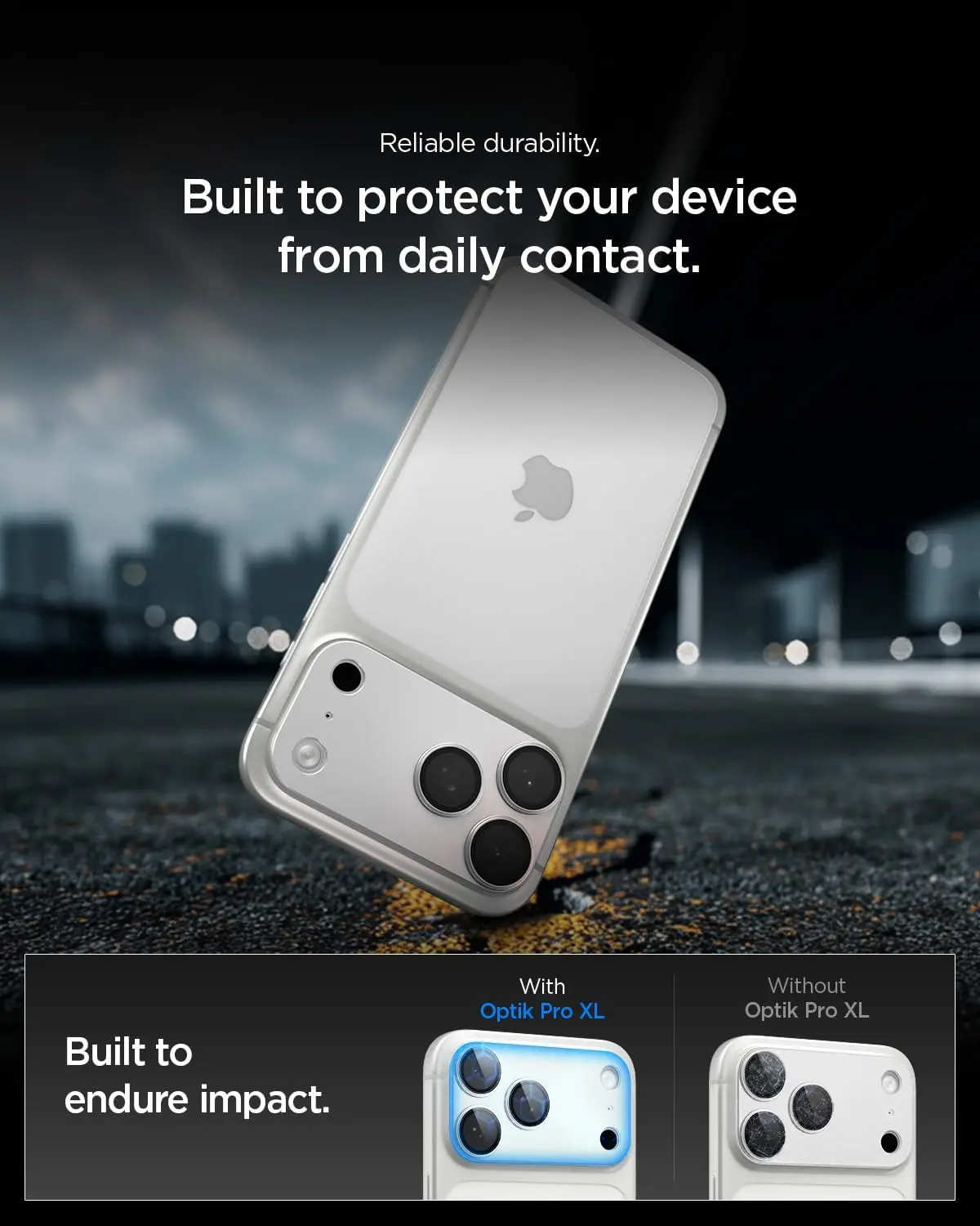Spigen EZ Fit Optik Pro XL Apple iPhone 17 Pro Camera Protector Zilver afbeelding 5