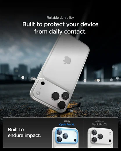 Spigen EZ Fit Optik Pro XL Apple iPhone 17 Pro Camera Protector Zilver afbeelding 5