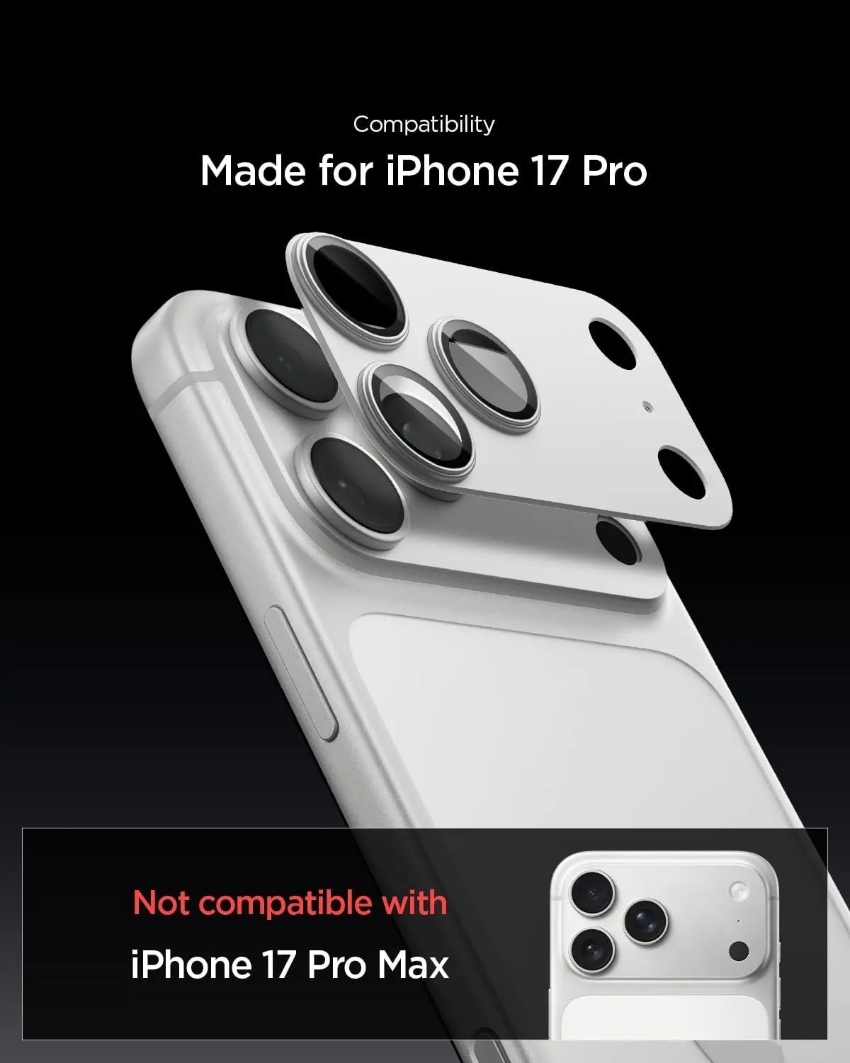 Spigen EZ Fit Optik Pro XL Apple iPhone 17 Pro Camera Protector Zilver afbeelding 9