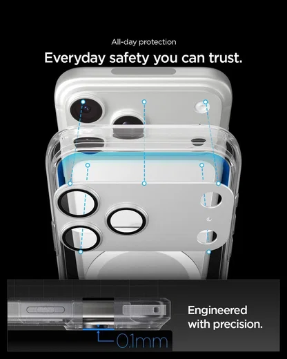 Spigen EZ Fit Optik Pro XL Apple iPhone 17 Pro Camera Protector Zilver afbeelding 3
