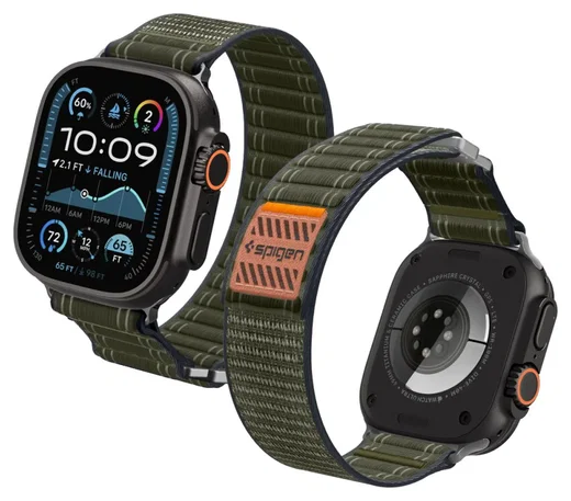 Spigen WBF0 - Apple Watch 1-11/SE/Ultra Bandje - 49/46/45/44/42MM - Groen afbeelding 1