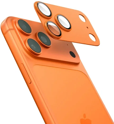 Spigen EZ Fit Optik Pro XL iPhone 17 Pro Camera Lens Protector Oranje (1-Pack) afbeelding 9