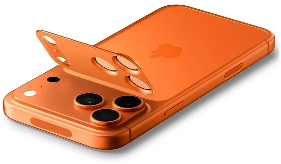 Spigen EZ Fit Optik Pro XL iPhone 17 Pro Camera Lens Protector Oranje (1-Pack) afbeelding 10