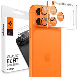 Spigen EZ Fit Optik Pro XL iPhone 17 Pro Camera Lens Protector Oranje (1-Pack) afbeelding