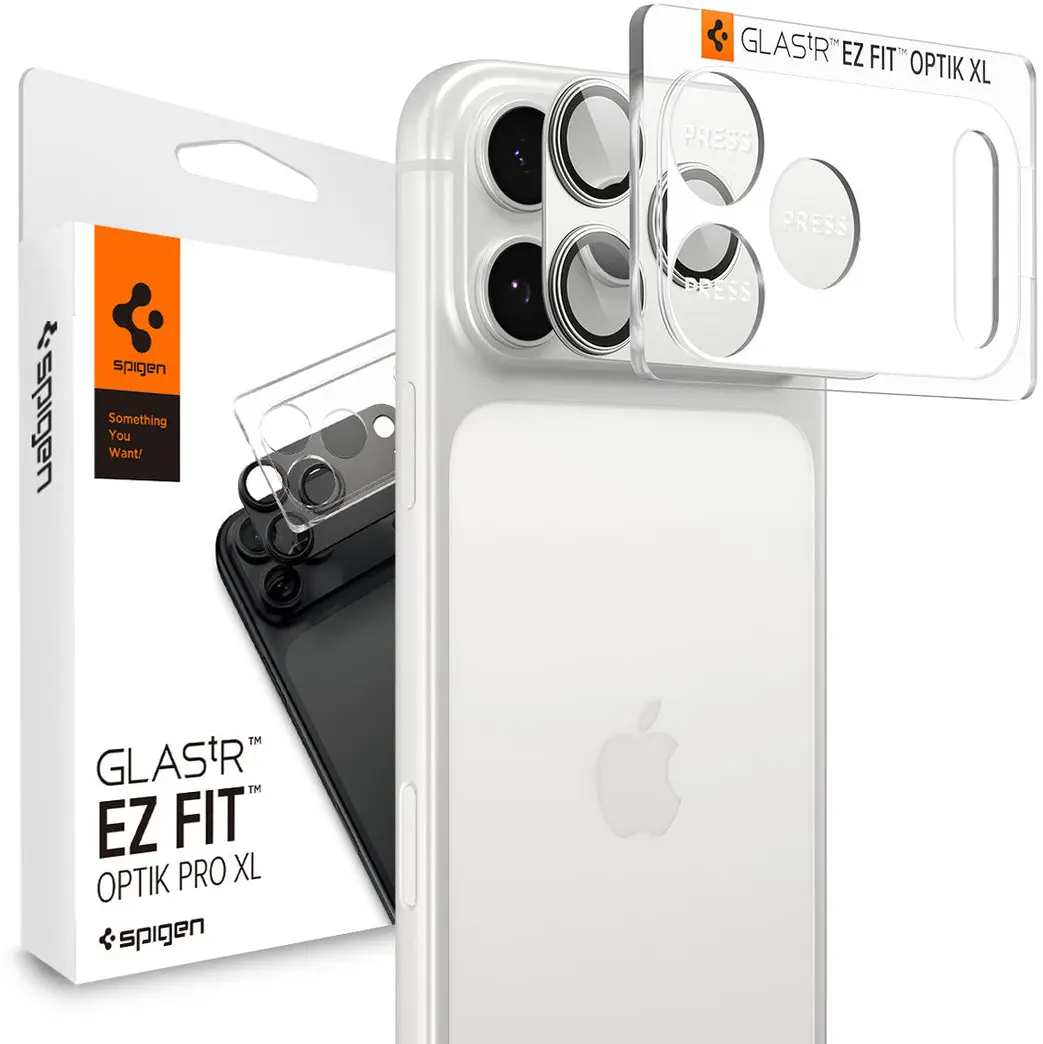 Spigen EZ Fit Optik Pro XL iPhone 17 Pro Max Camera Protector Zilver (1-Pack) afbeelding 1