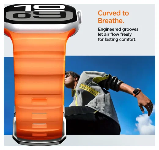 Spigen WBS2 - Apple Watch 1-11/SE/Ultra Bandje - 49/46/45/44/42MM - Oranje afbeelding 5