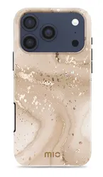 MIO MagSafe iPhone 17 Pro Max Hoesje Hard Shell Back Cover Gold Marble afbeelding