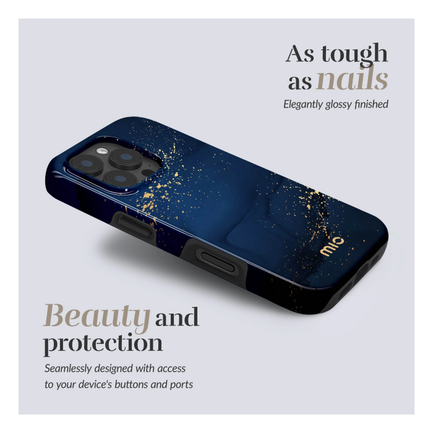 MIO MagSafe iPhone 17 Pro Max Hoesje Hard Shell Back Cover Midnight Sparkle afbeelding 2