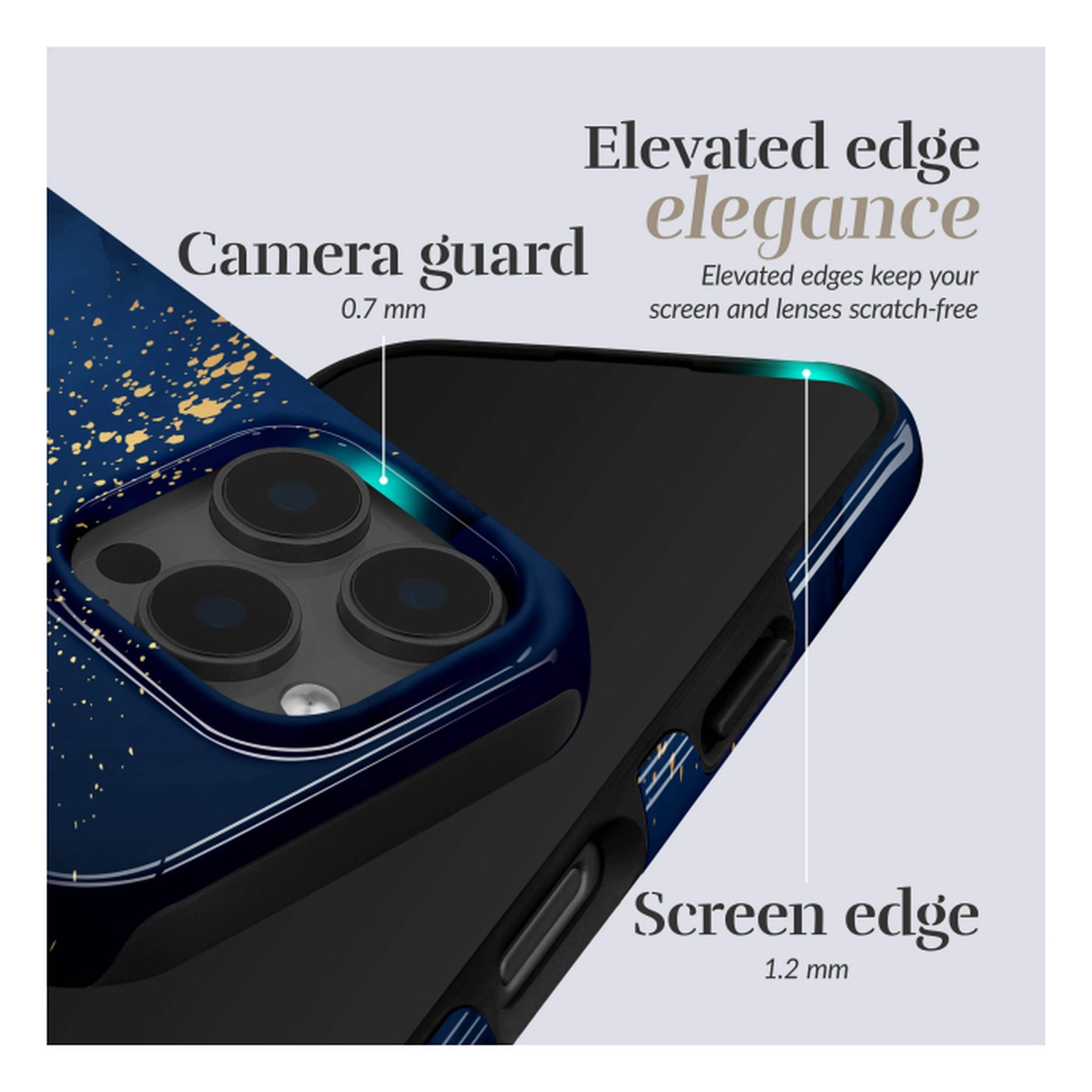 MIO MagSafe iPhone 17 Pro Max Hoesje Hard Shell Back Cover Midnight Sparkle afbeelding 5