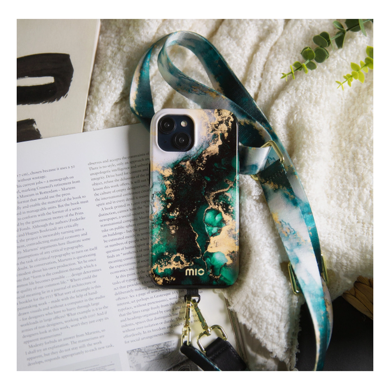 MIO MagSafe iPhone 17 Pro Hoesje Hard Shell Back Cover Green Marble afbeelding 8