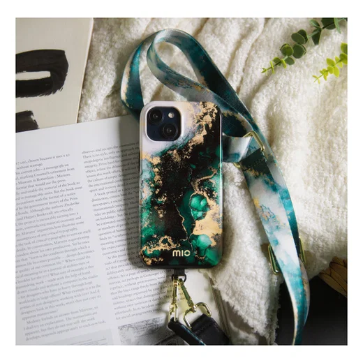 MIO MagSafe iPhone 17 Pro Hoesje Hard Shell Back Cover Green Marble afbeelding 8