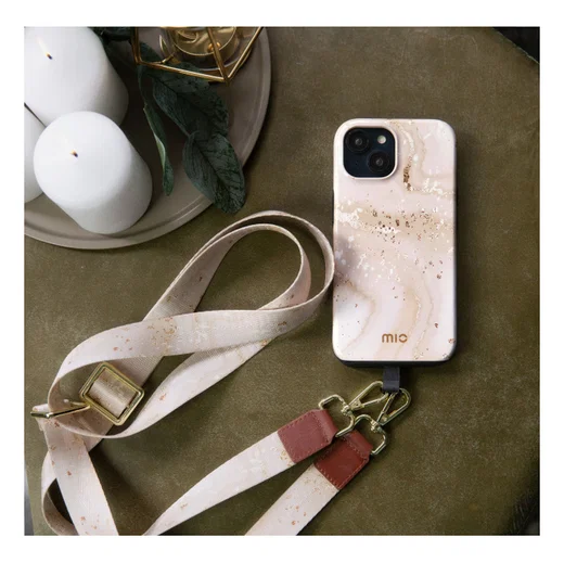 MIO MagSafe iPhone 17 Pro Hoesje Hard Shell Back Cover Gold Marble afbeelding 7