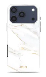 MIO MagSafe iPhone 17 Pro Max Hoesje Hard Shell Back Cover White Marble afbeelding