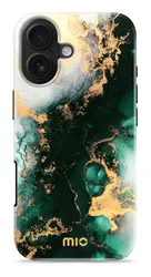 MIO MagSafe iPhone 17 Hoesje Hard Shell Back Cover Green Marble afbeelding