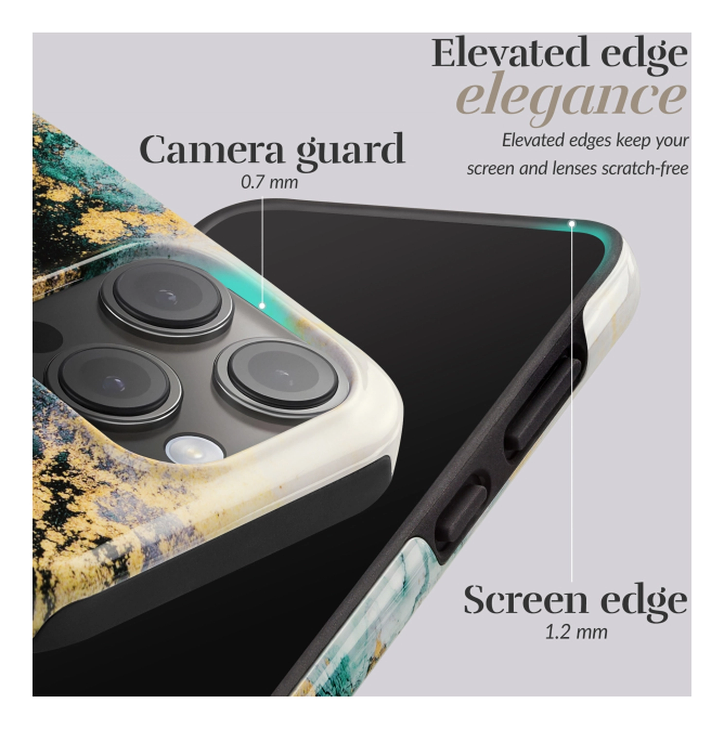 MIO MagSafe iPhone 17 Hoesje Hard Shell Back Cover Green Marble afbeelding 7