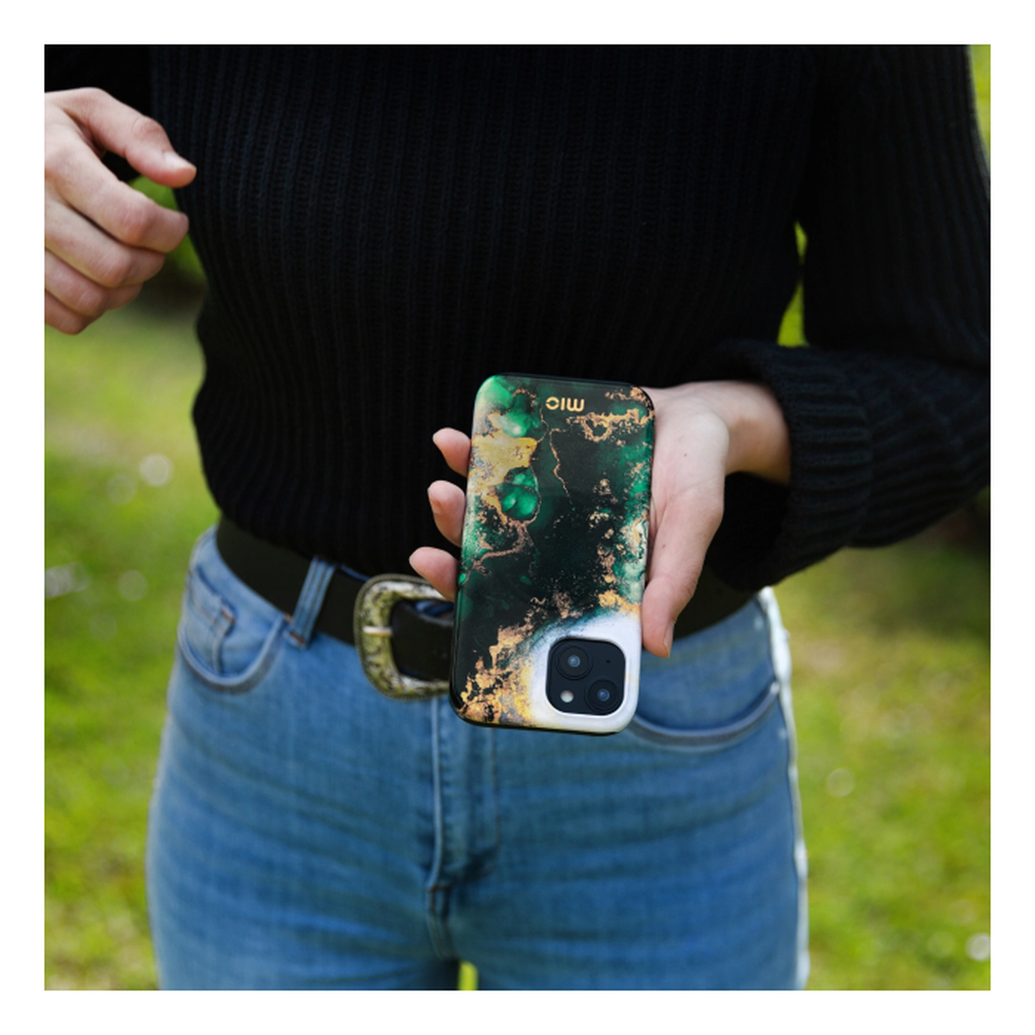 MIO MagSafe iPhone 17 Hoesje Hard Shell Back Cover Green Marble afbeelding 9