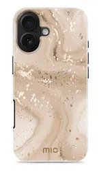 MIO MagSafe iPhone 17 Hoesje Hard Shell Back Cover Gold Marble afbeelding
