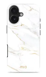 MIO MagSafe iPhone 17 Hoesje Hard Shell Back Cover White Marble afbeelding