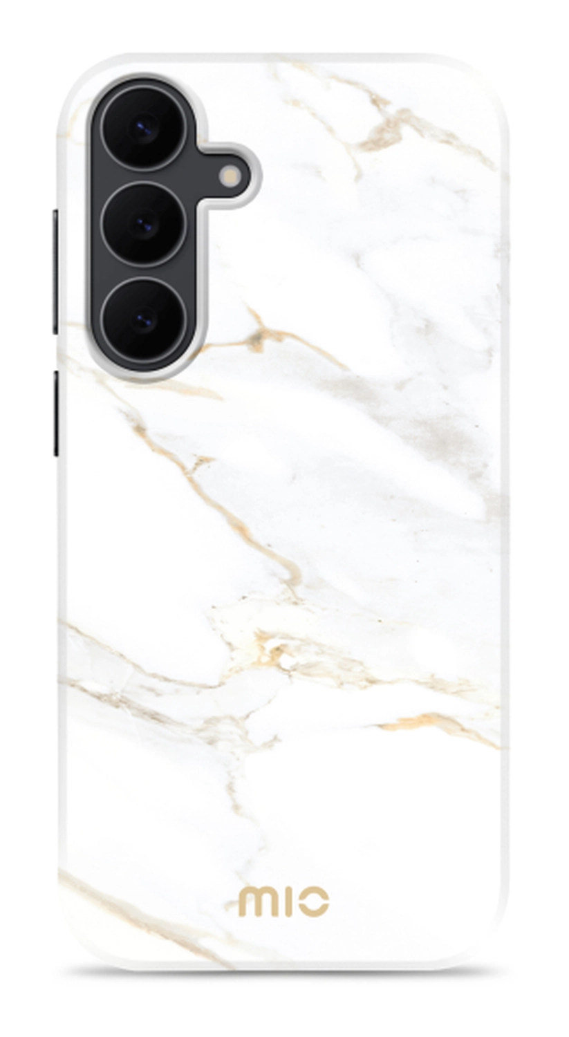 MIO MagSafe Samsung Galaxy S25 FE Hoesje Hard Shell Back Cover White Marble afbeelding 1