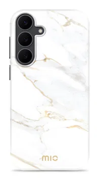 MIO MagSafe Samsung Galaxy S25 FE Hoesje Hard Shell Back Cover White Marble