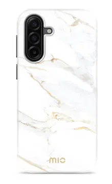 MIO MagSafe Samsung Galaxy A17 Hoesje Hard Shell Back Cover White Marble