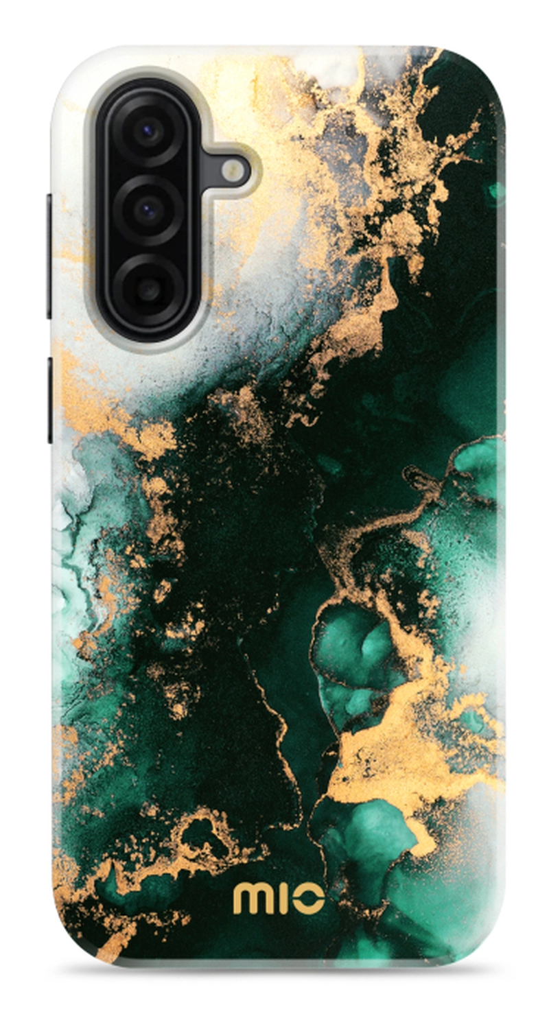 MIO MagSafe Samsung Galaxy A17 Hoesje Hard Shell Back Cover Green Marble afbeelding 1